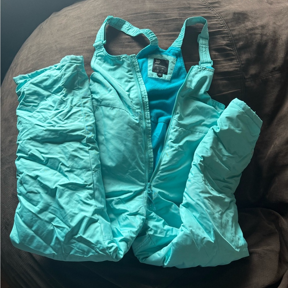 All in Motion Aqua Jumpsuit Ski Snow Suit Pants Girls10-12